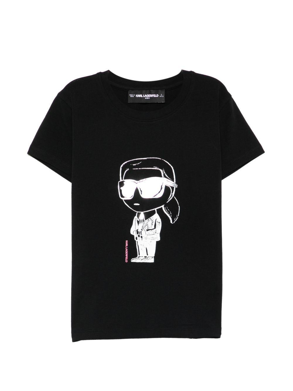 T-shirt con stampa personaggio Z31160 09B KARL LAGERFELD KIDS