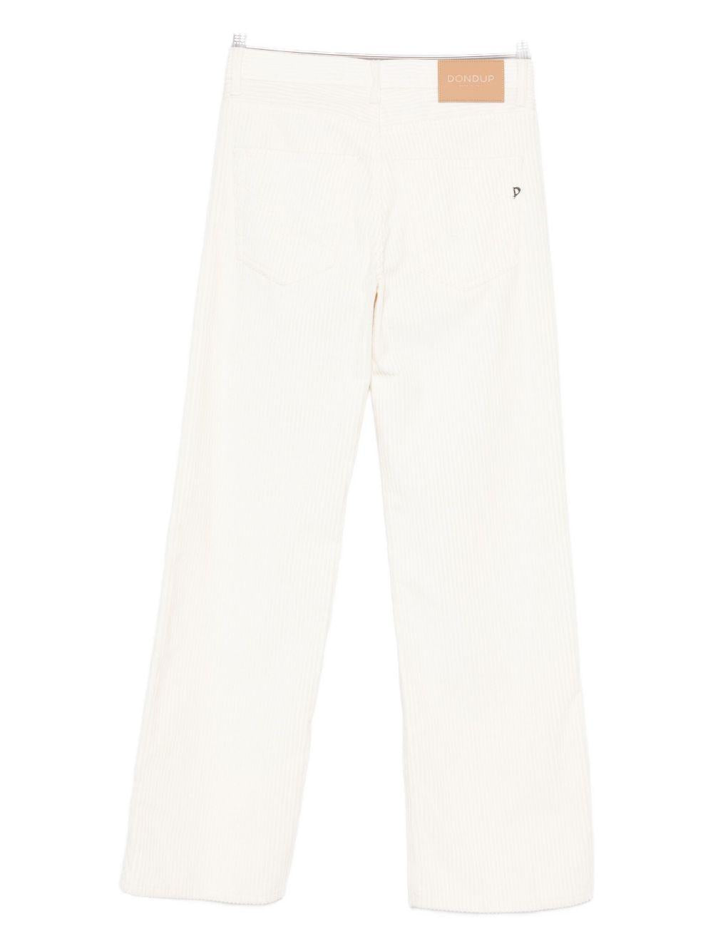 DONDUP Pantaloni beige abbottonati in velluto a coste DP427VS0031XXXDDD 017 DONDUP