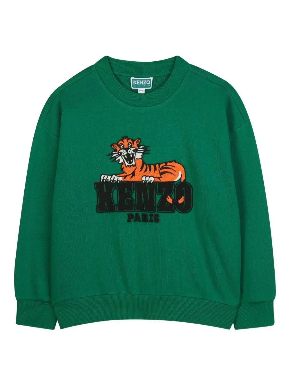 Felpa verde con grafica Tiger - Preludio Moda