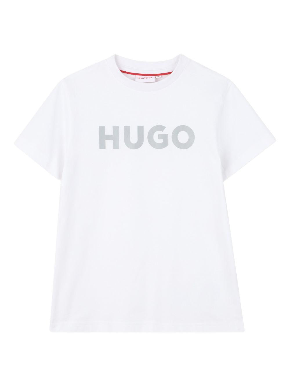 T-shirt in cotone con logo G01016 10P HUGO KIDS