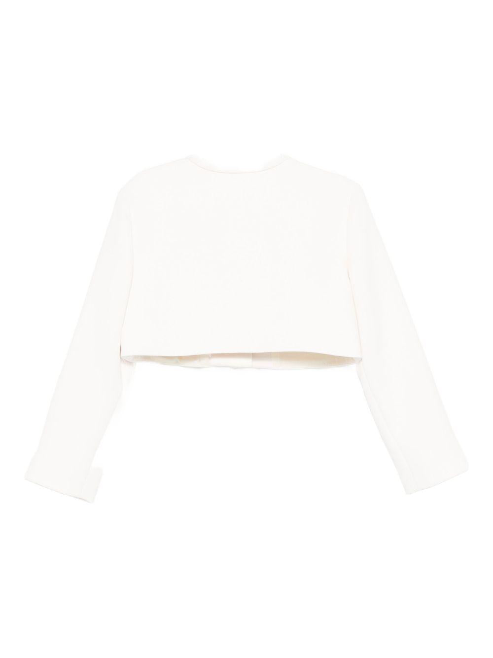 Giacca latte crop con fiocco - Preludio Moda