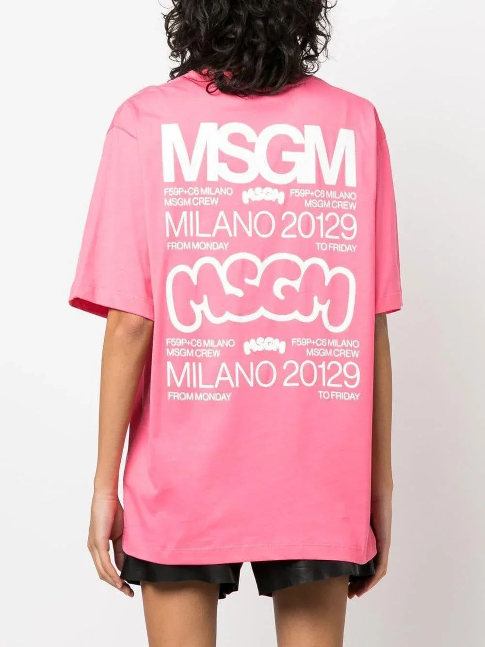 T-shirt rosa bubblegum logo frontale - Preludio Moda
