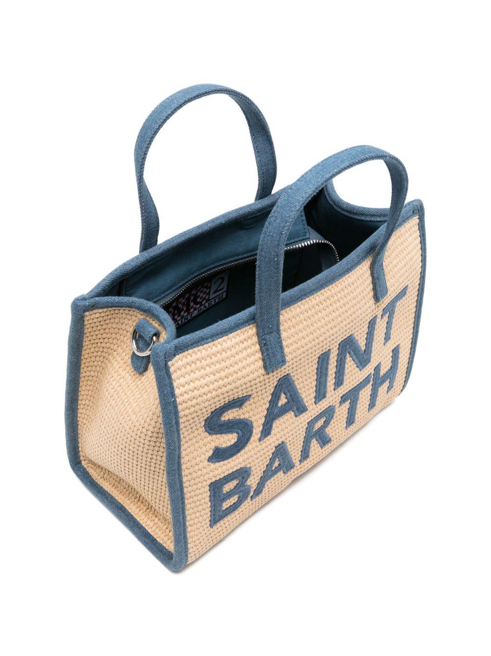 Borsa tote in paglia con ricamo logo VVID001 00438L MC2 SAINT BARTH