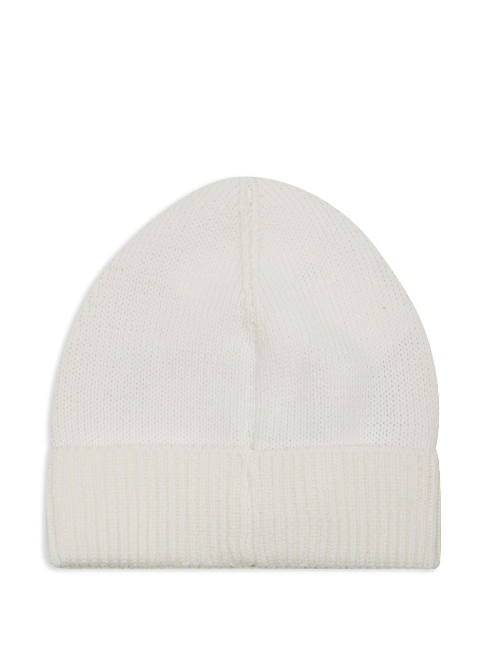 Berretto in lana a coste L19513B00006M2861 002 MONCLER KIDS