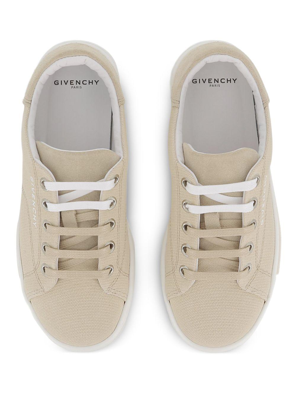 Sneakers in cotone con allacciatura H31071 21G GIVENCHY KIDS