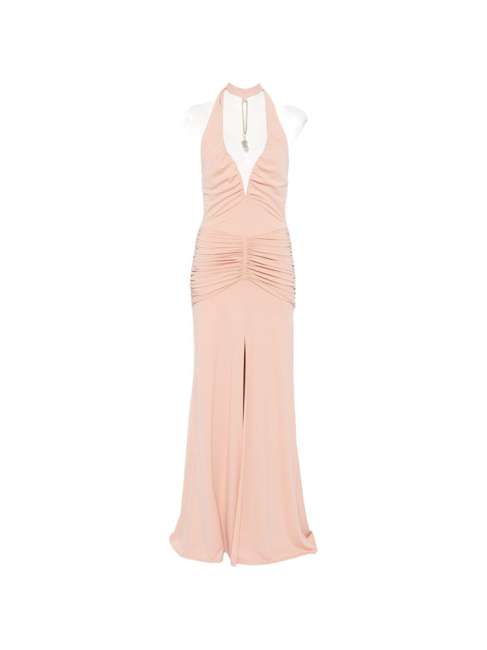 Abito lungo halter con scollo a V WE00782 NUDE BABYLON EUREKA
