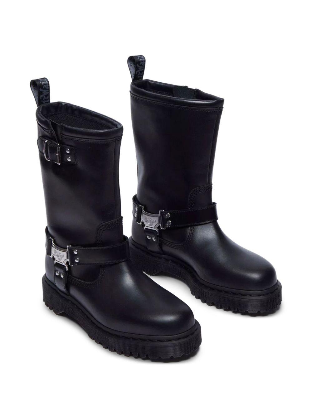 Stivali platform neri con fibbia 32199 001 DR.MARTENS