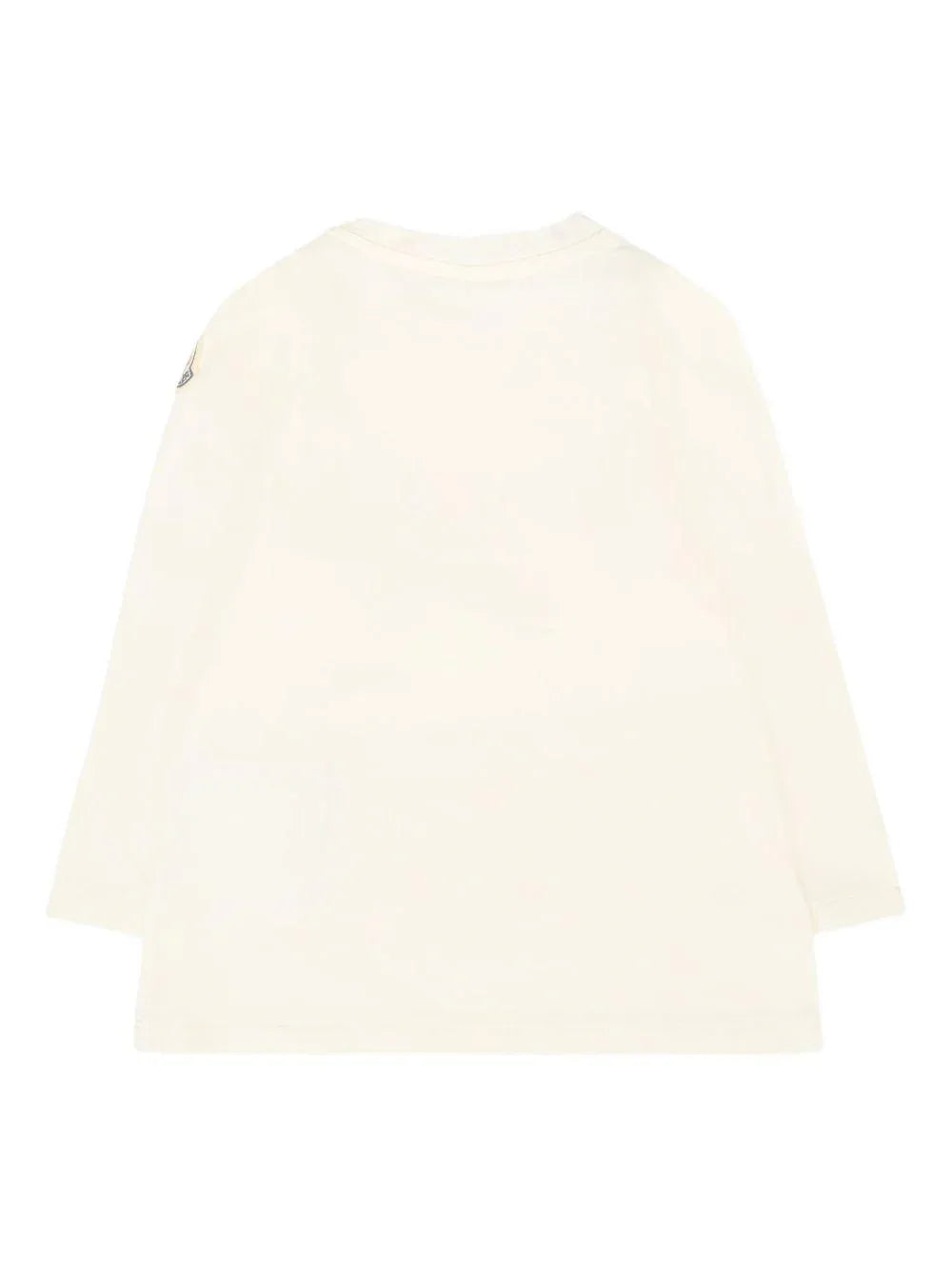 T-shirt Avorio Maniche Lunghe con Logo - Preludio Moda