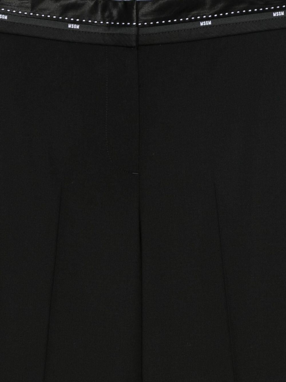 Pantaloni neri con bordo satinato in vita 3941MDP05257605 99 MSGM