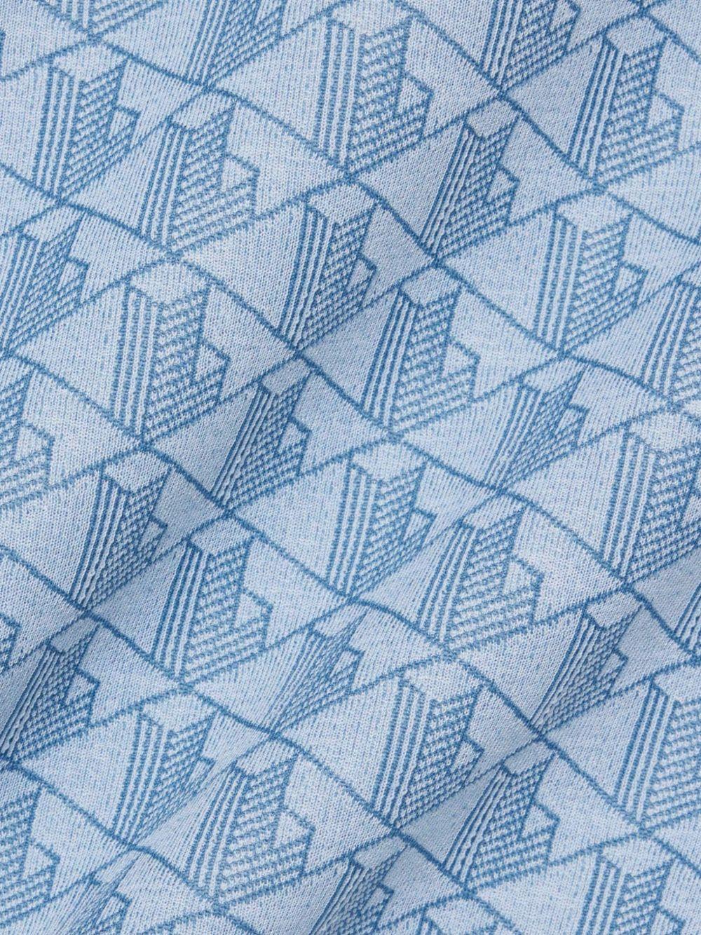 T-shirt a geometrie cubiche con bordini TH1197 1QI LACOSTE