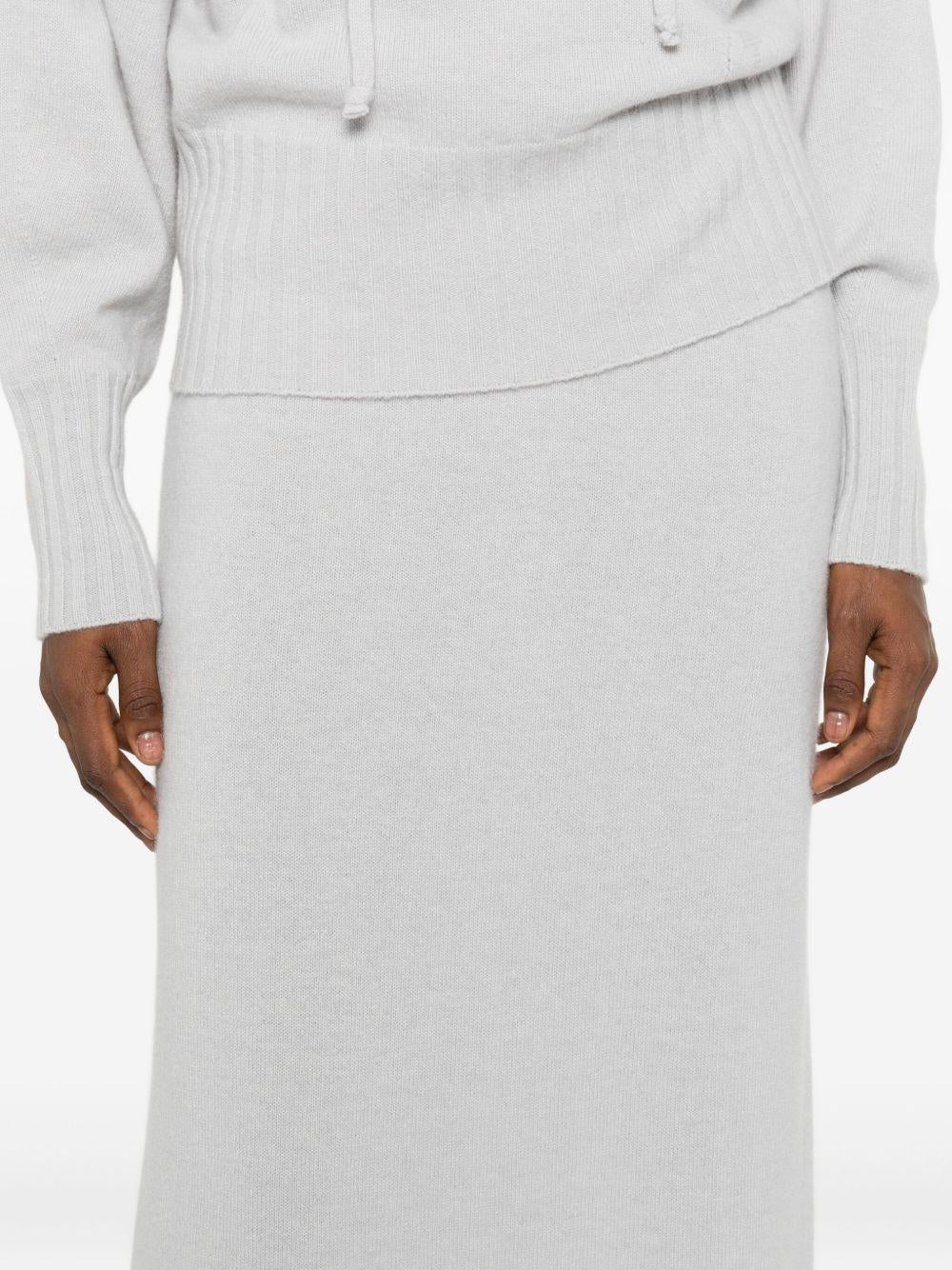 Gonna grigio chiaro con coulisse regolabile 252TF3042 12983 TWINSET