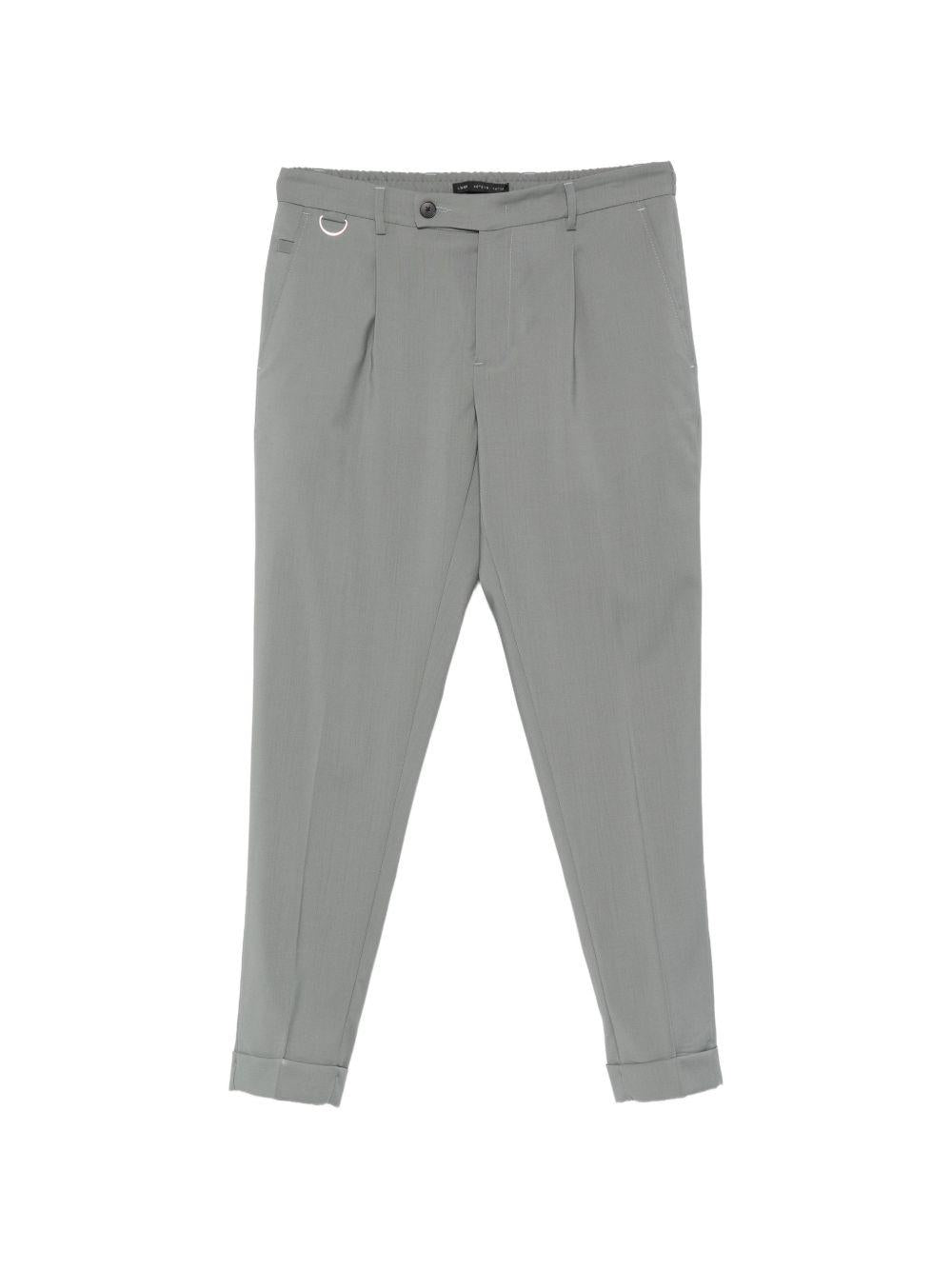 Pantaloni in lana vergine con pieghe LP26002 N086 LOW BRAND