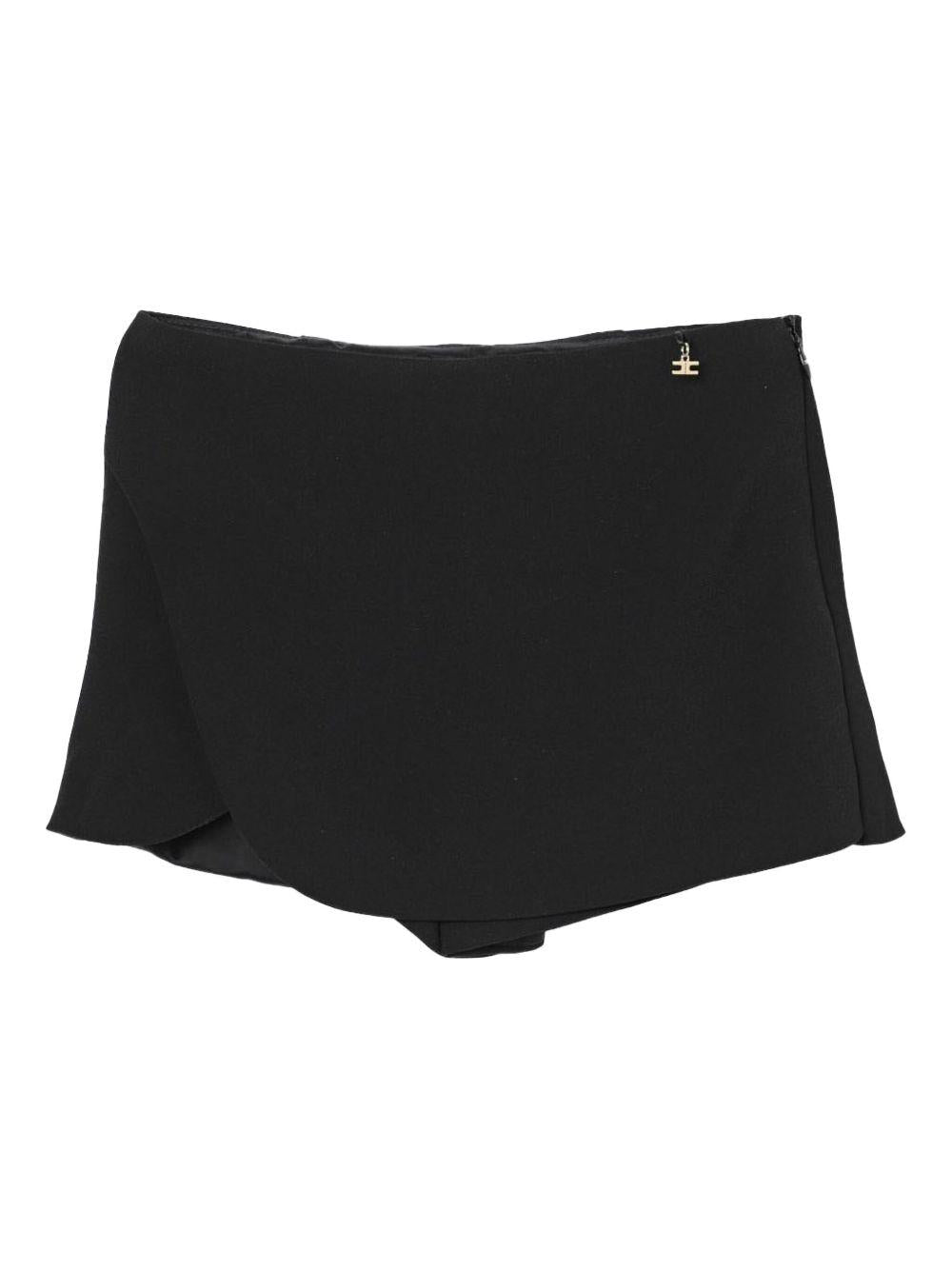 Short nero ciondolo mini logo