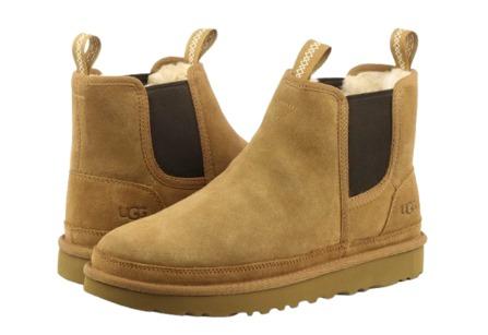 Stivaletti Chelsea Uomo in Pelle con Interno in Lana 1121644 CHE UGG