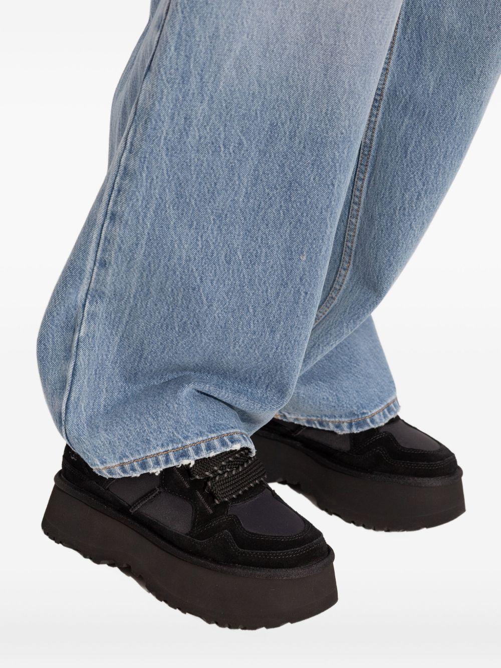 Sneakers nere in camoscio con plateau e lacci - Preludio Moda