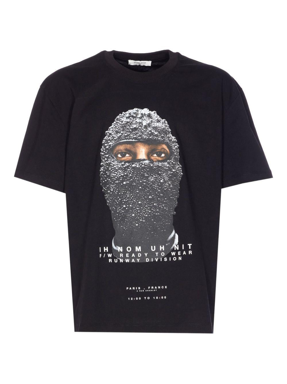 T-shirt Nera con Stampa Grafica NUW25265 009 IH NOM UH NIT