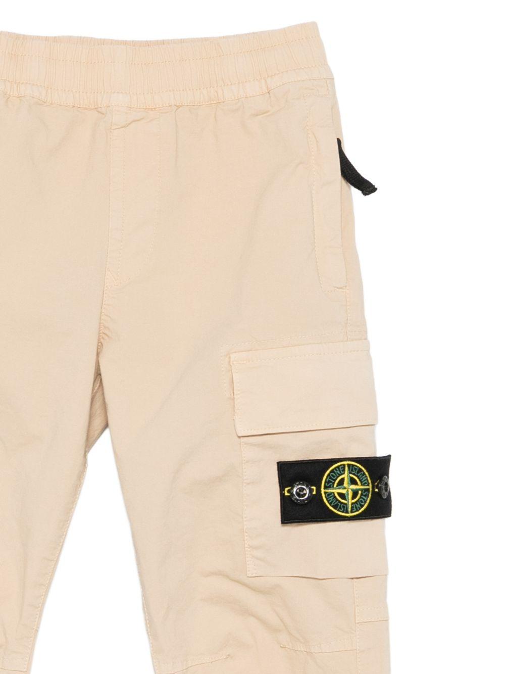 Pantaloni cargo in cotone con cintura elastica L1S163100003S0001 V0090 STONE ISLAND KIDS