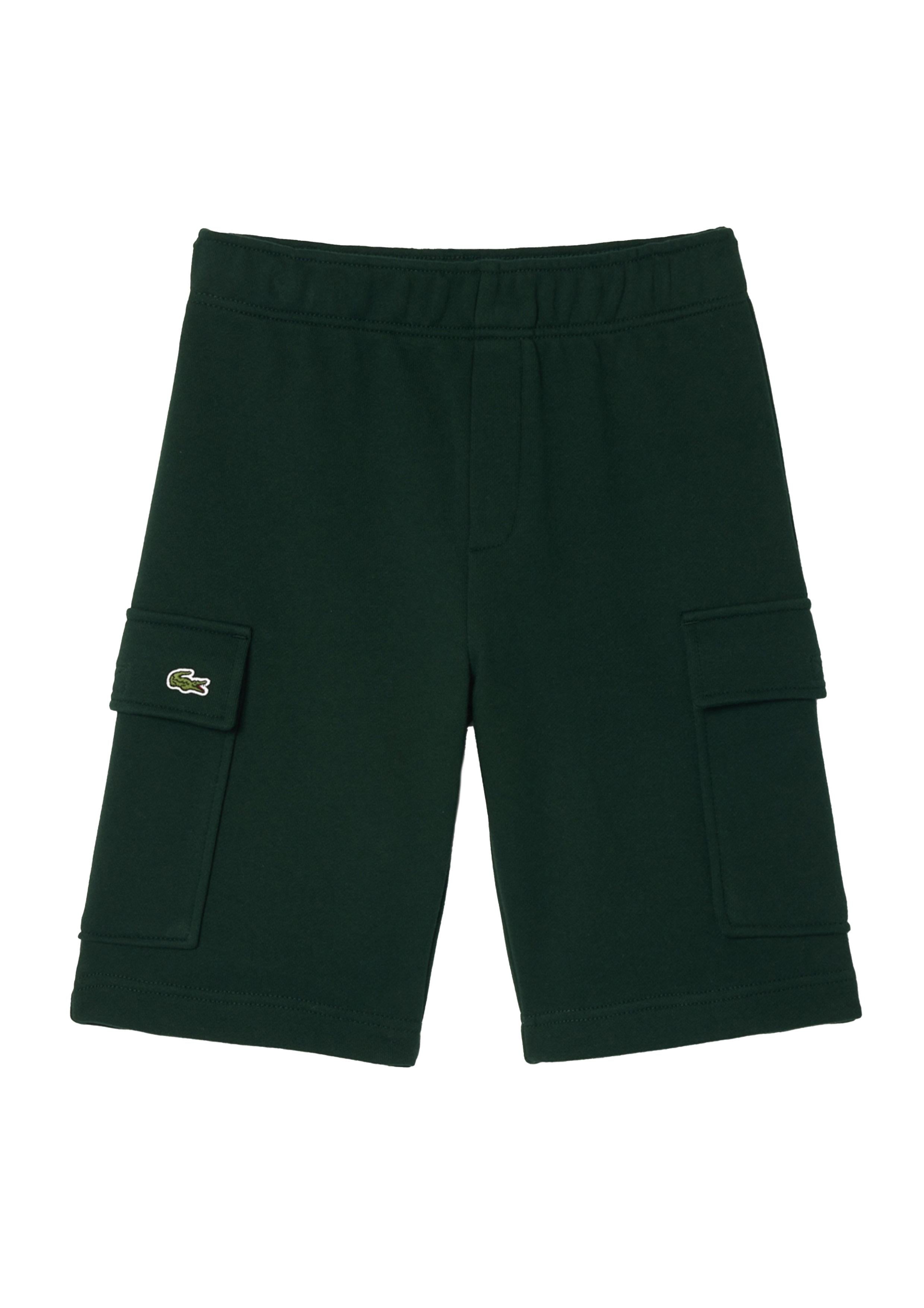 Bermuda cargo verde scuro mini logo GJ7372 YZP LACOSTE KIDS