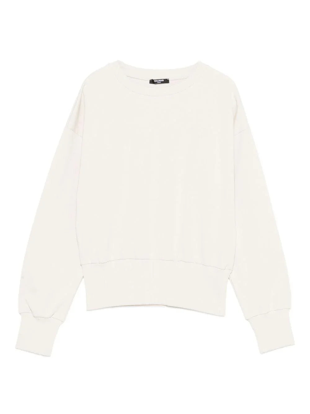 Felpa Beige con Logo Ricamato - Preludio Moda