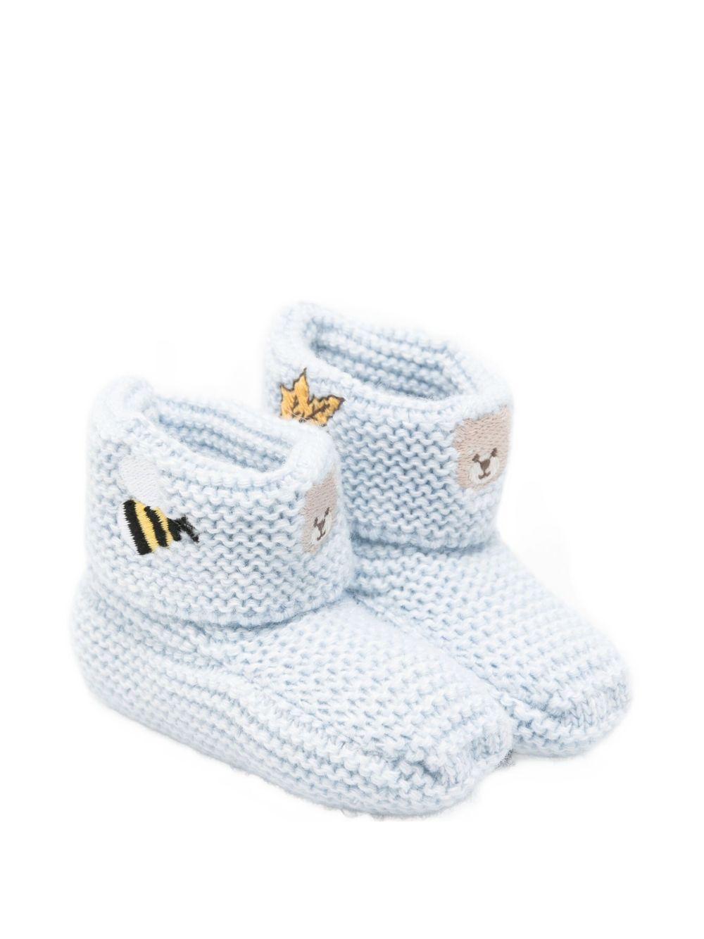 Slippers azzurre con ricamo I25013 AZZURRO NANAN KIDS