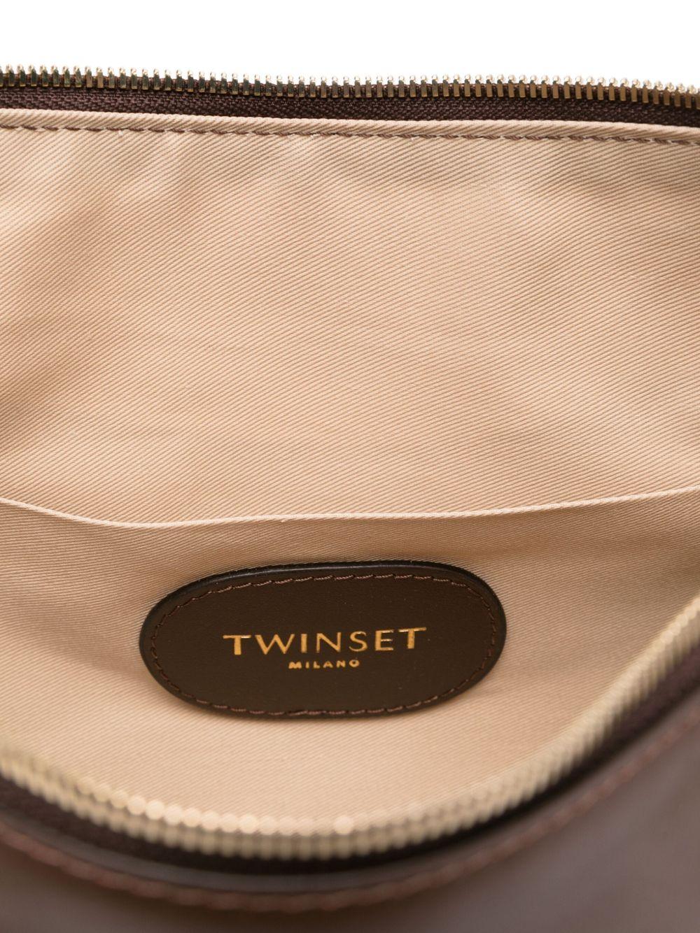 Borsa a Spalla Marrone Media con Catena 252TB7161 00203 TWINSET