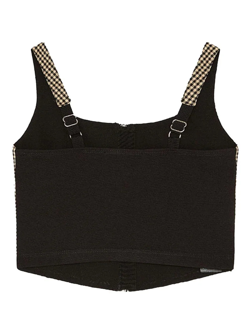 Corsetto a quadretti nero/beige - Preludio Moda