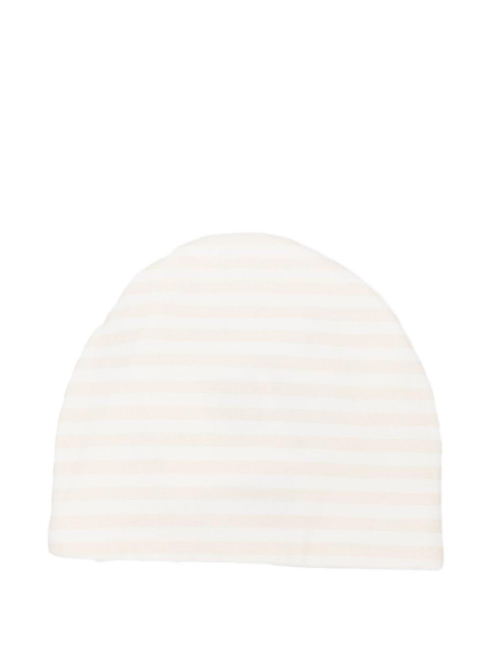 Cappello in cotone a righe con fiocco E26405 BEIGE NANAN KIDS
