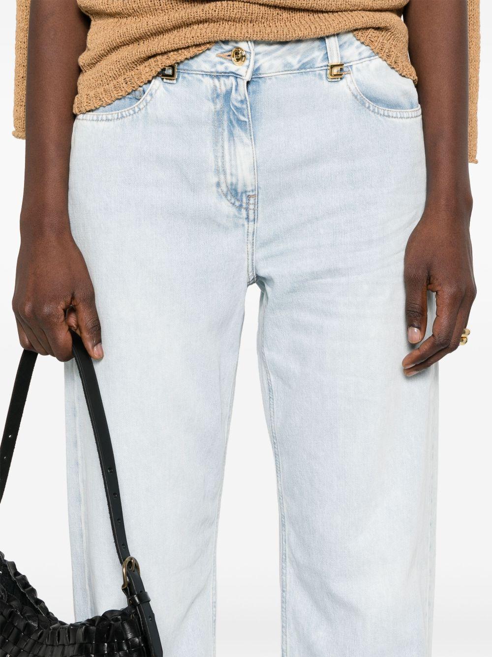 Jeans a palazzo con dettagli logo PJ94I51E2 192 ELISABETTA FRANCHI