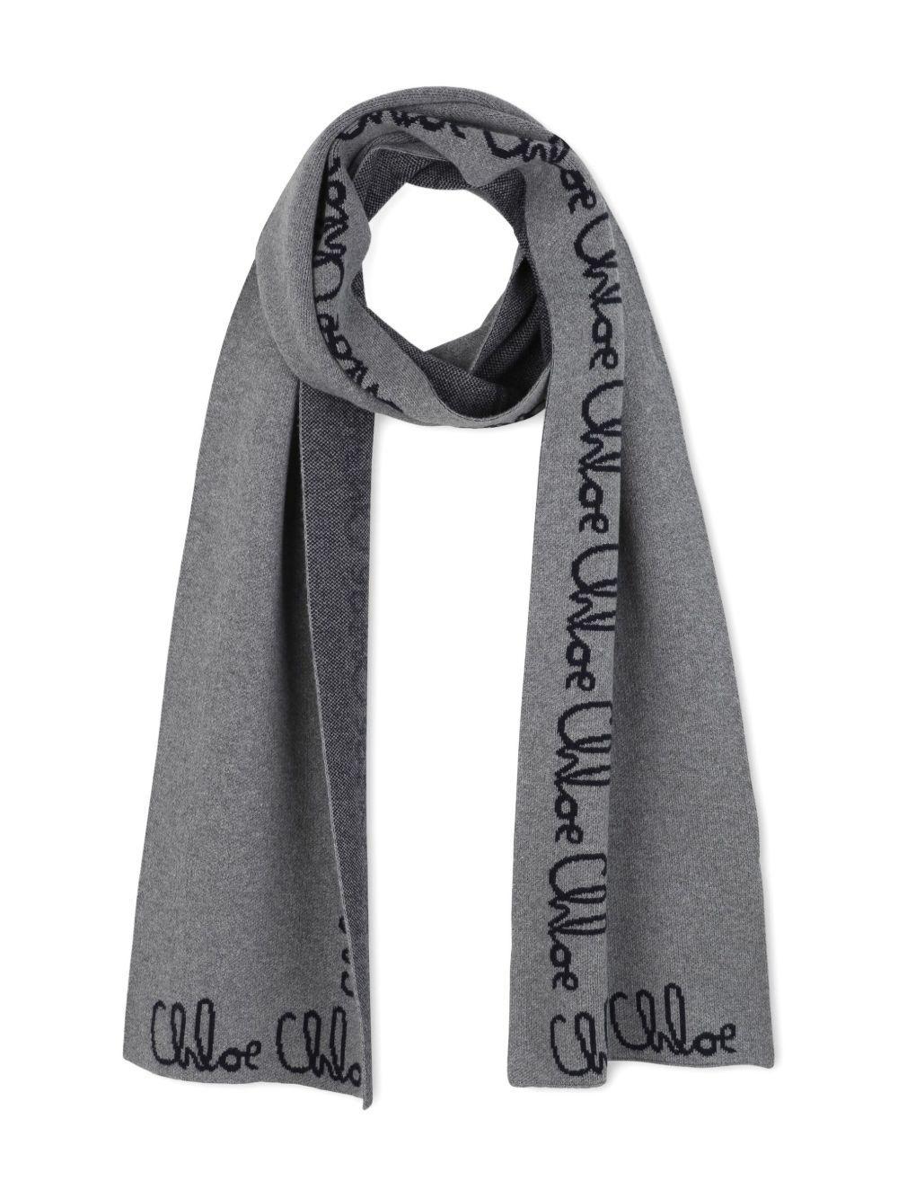 Sciarpa Intrecciata con Stampa e Bordi Rifiniti C20674 A46 CHLOE KIDS