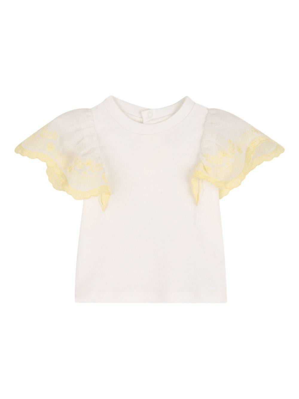 T-shirt con dettagli ricamati C21223 117 CHLOE KIDS