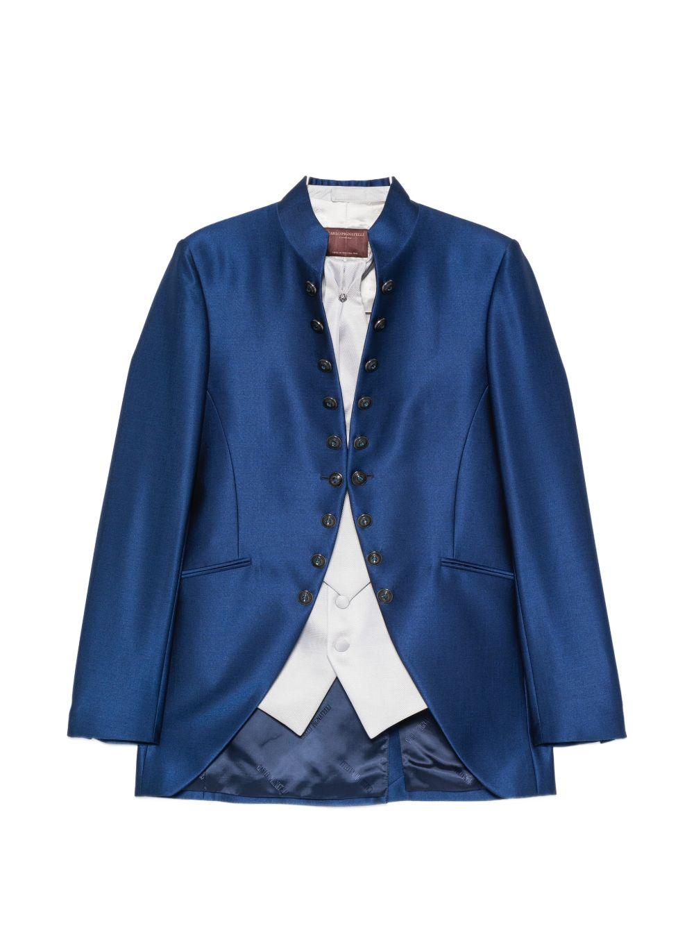 693 Smoking Bluette C/coreano+bottoni Gioiello+accessori 44JX175C106150 BLUETTE CARLO PIGNATELLI