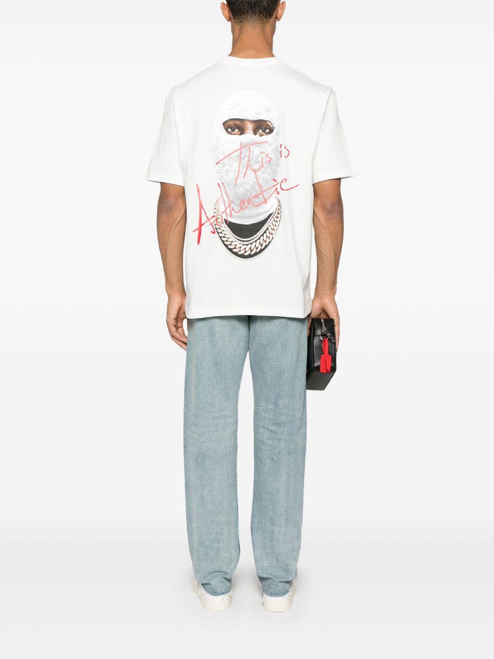 T-shirt bianca mask authentic retro