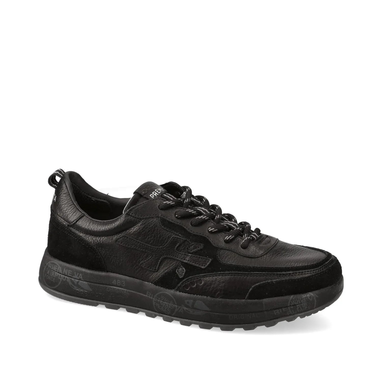 Sneakers Nous in Pelle Nera - Preludio Moda