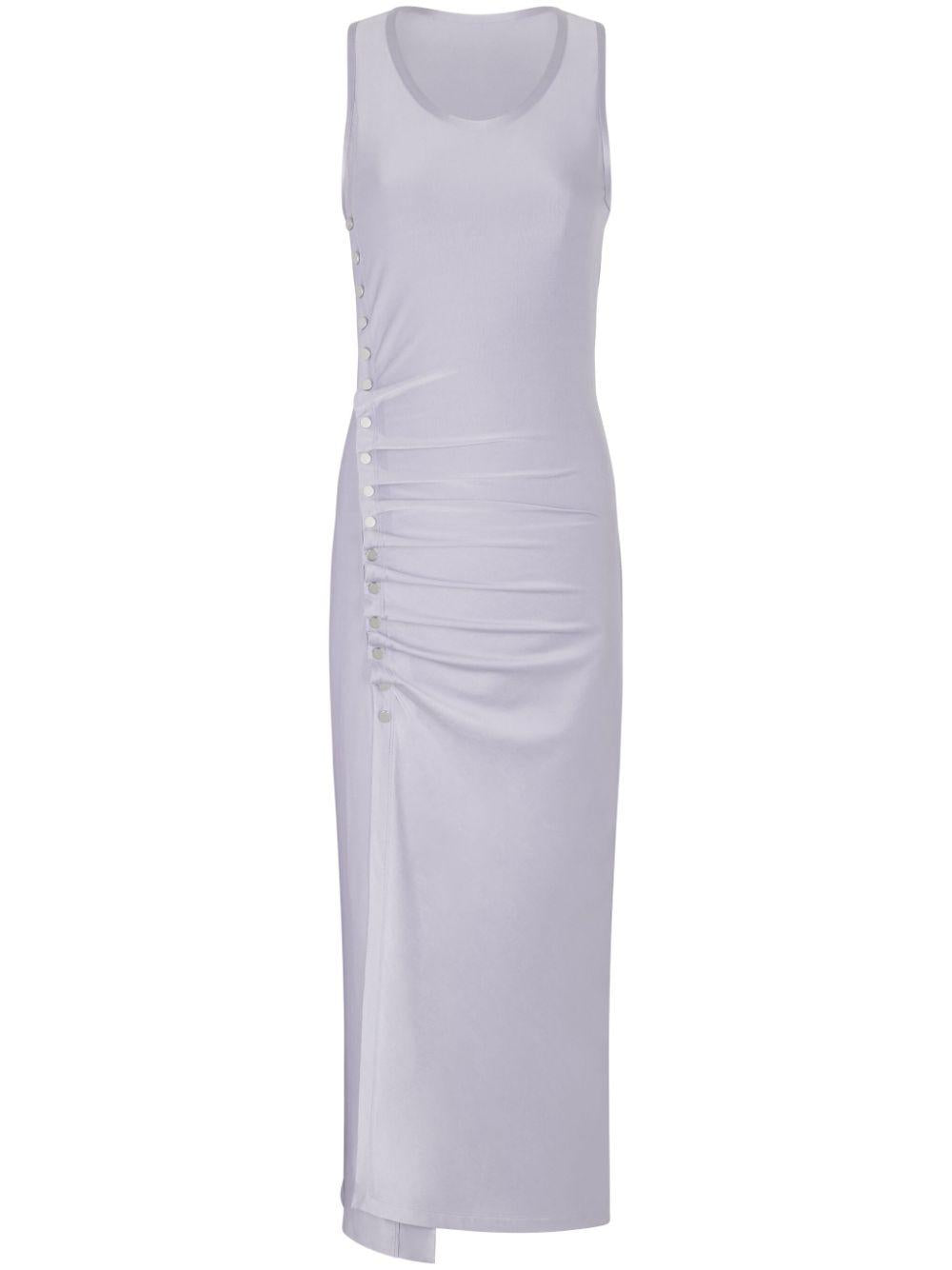 Abito midi celeste polvere smanicato 24EJRO815VI0267 P459 RABANNE