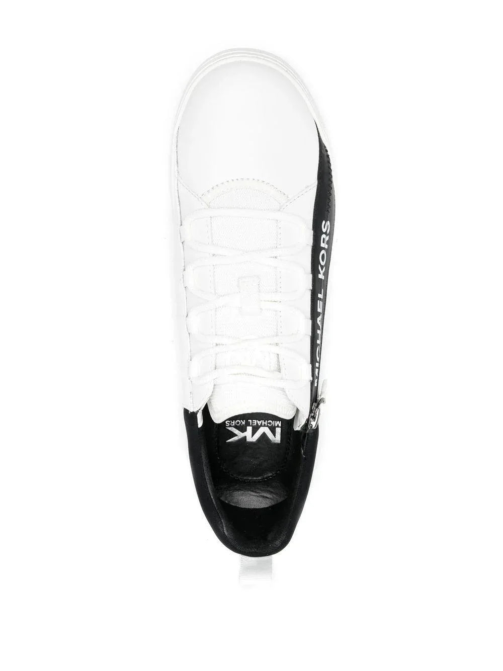 Sneakers bianca con banda logata zip - Preludio Moda