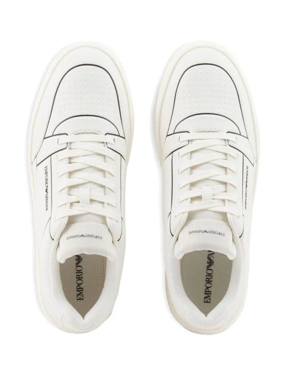 Sneakers bianco nero con dettagli con logo - Preludio Moda