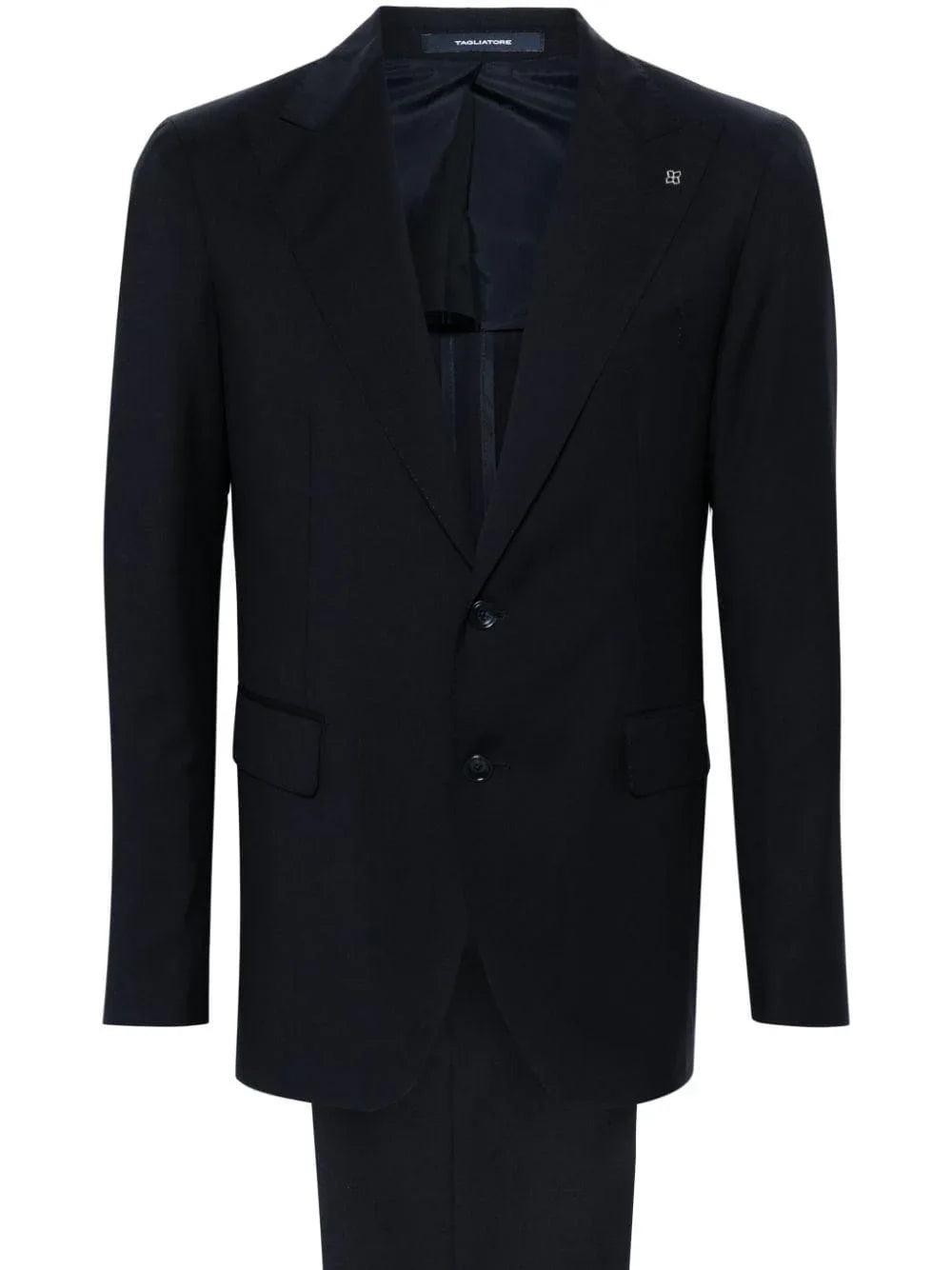 Completo blu notte con dettaglio spilla lana - Preludio Moda