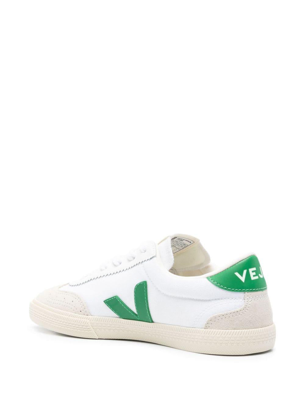Sneakers V-10 a inserti bianche/verdi VO0103525 WHITEEMERAUDE VEJA