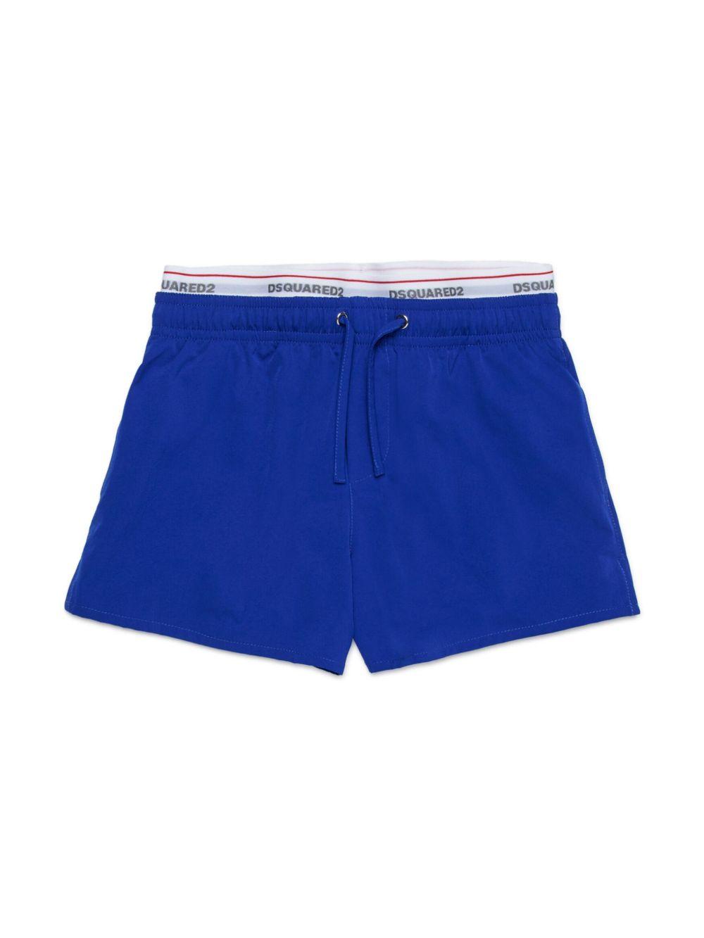 Costume blu vita logata DQ2893D0ACQ DQ870 DSQUARED KIDS