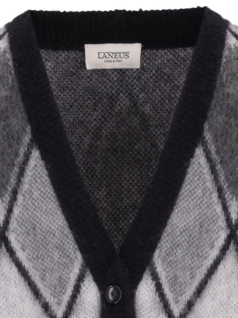 Cardigan Grigio con Motivo a Rombi - Preludio Moda