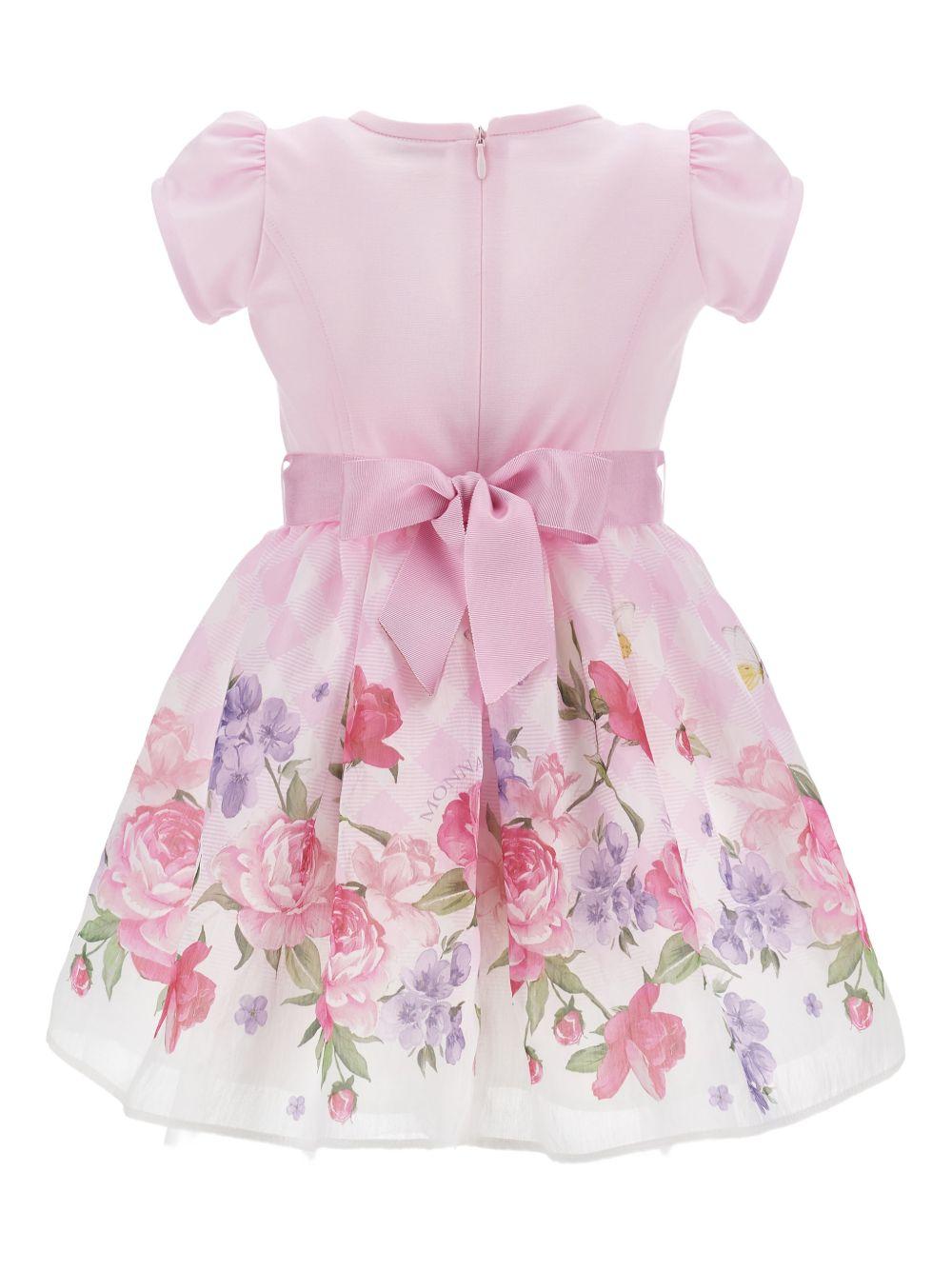Abito a maniche corte con stampa floreale 11G9097622 0090 MONNALISA KIDS