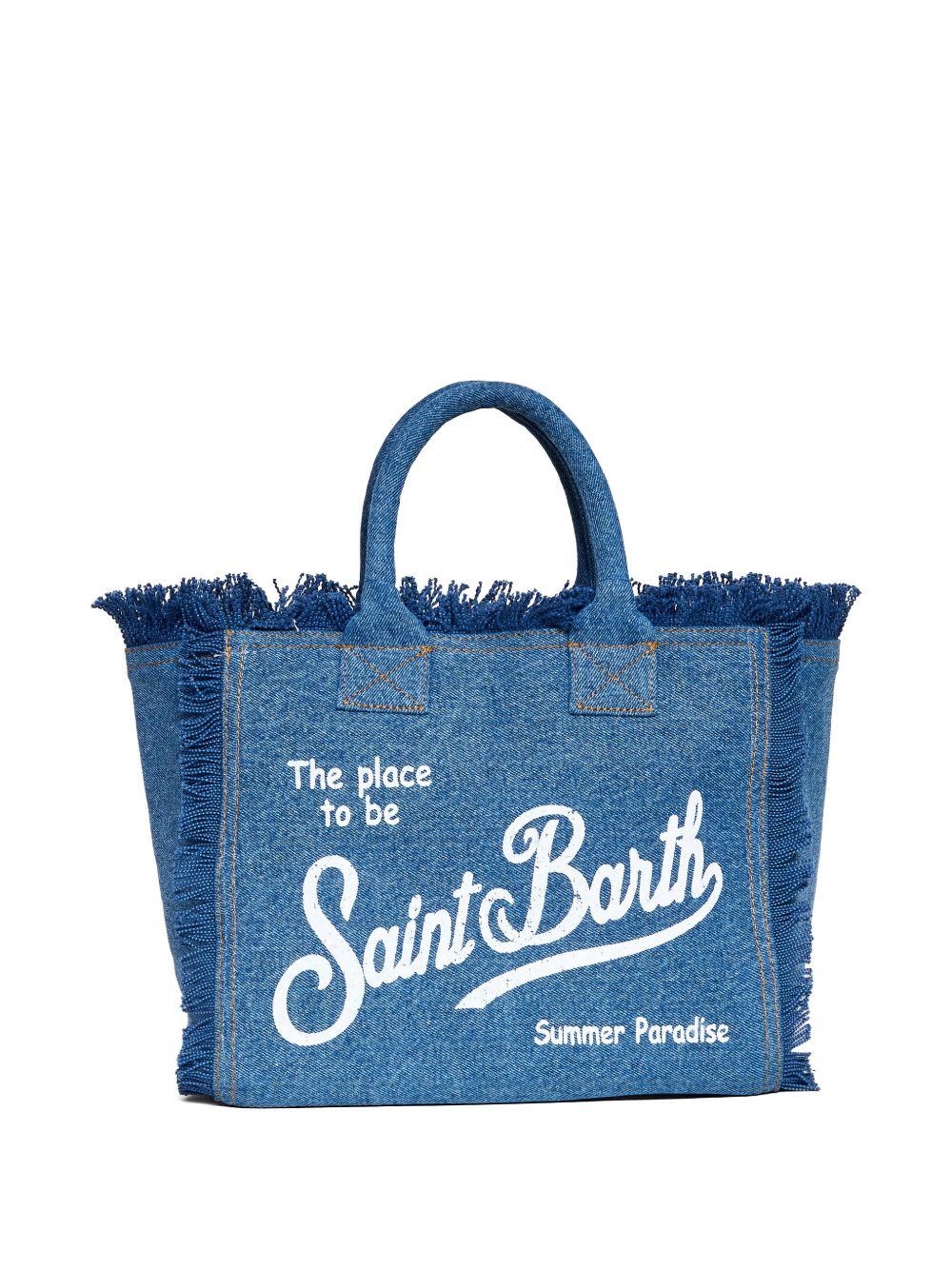 Borsa mare in cotone con frange COL0001 00009L MC2 SAINT BARTH