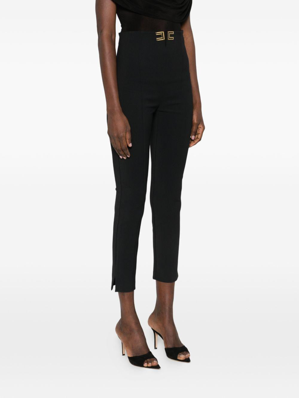 Pantaloni a vita alta con chiusura metallica PA16361E2 110 ELISABETTA FRANCHI