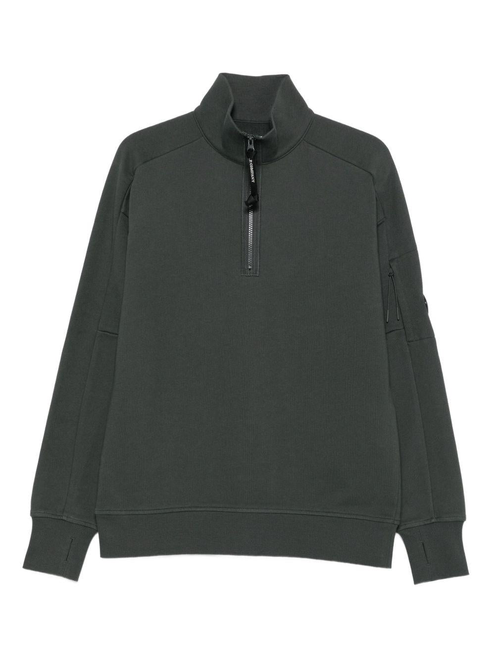 Felpa con Mezza Zip e Tasche 19CMSS153A005086W 978 CP COMPANY