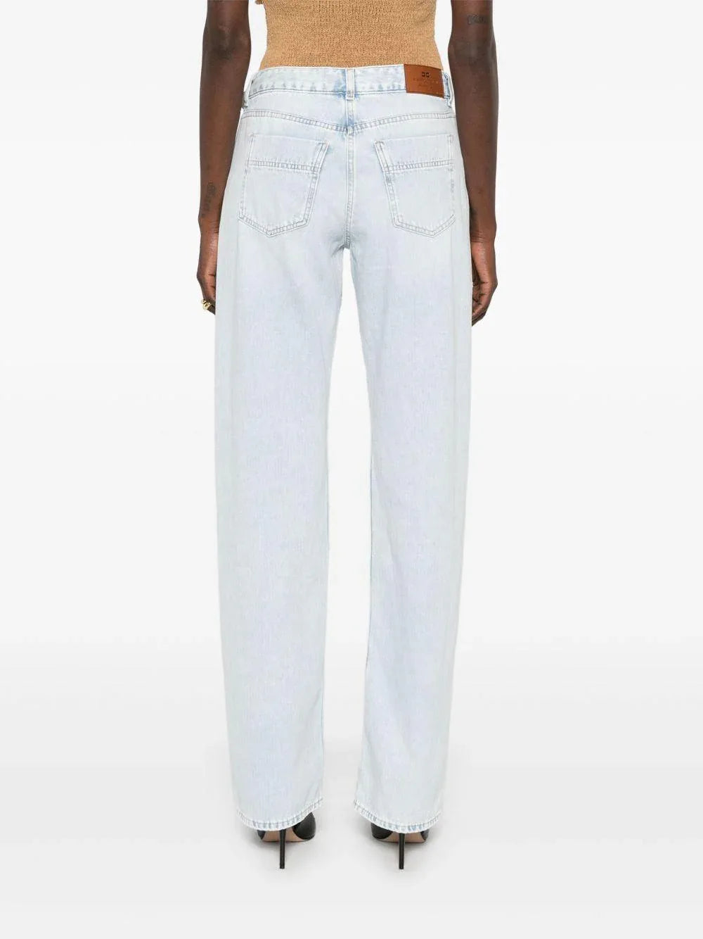 Jeans a palazzo con dettagli logo - Preludio Moda