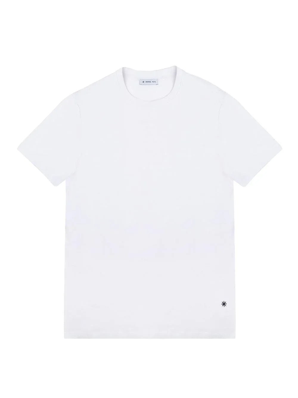 T-shirt basic bianca mini ricamo - Preludio Moda