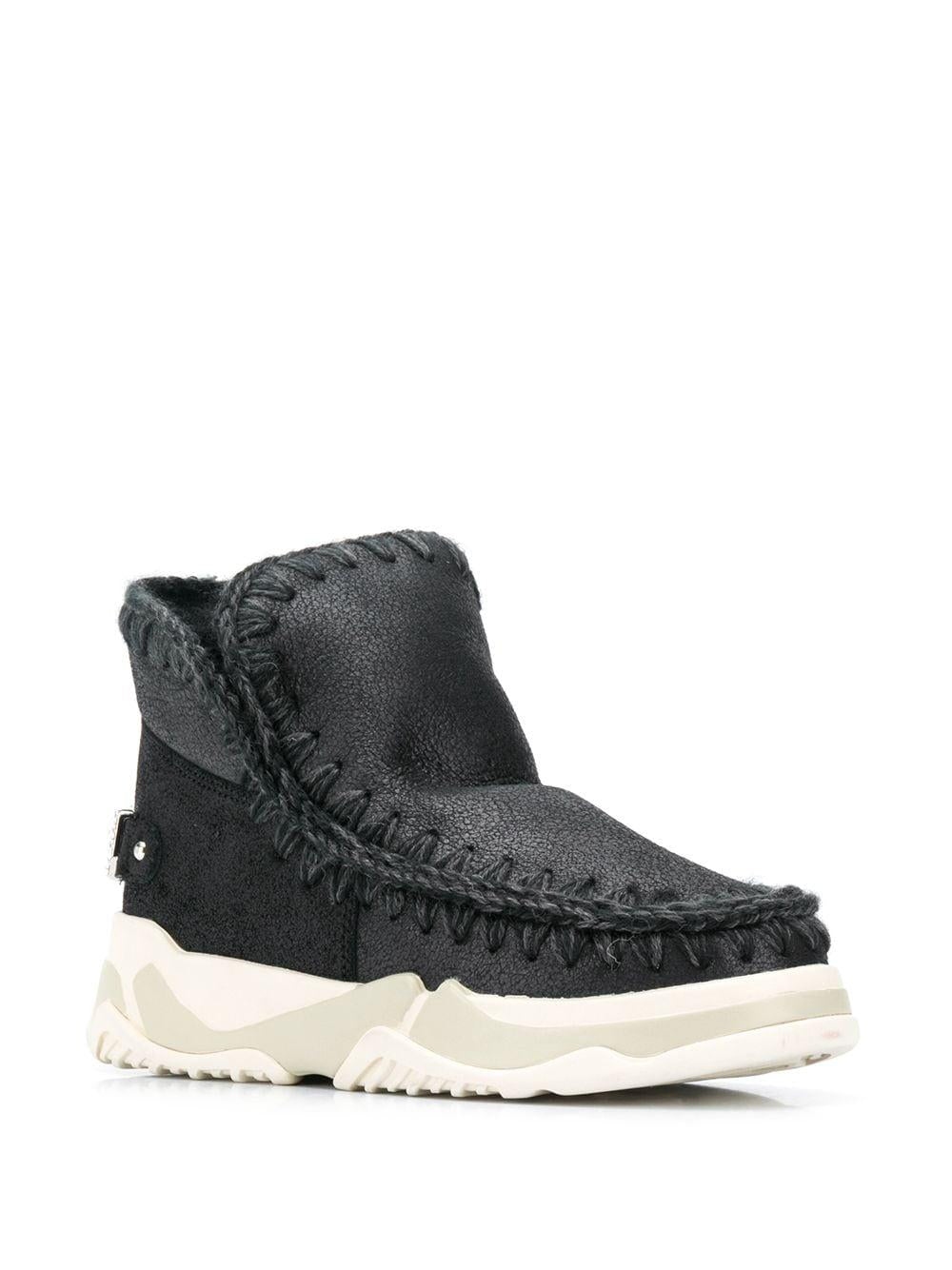 Scarpa Eskimo trainer logo con strass nera