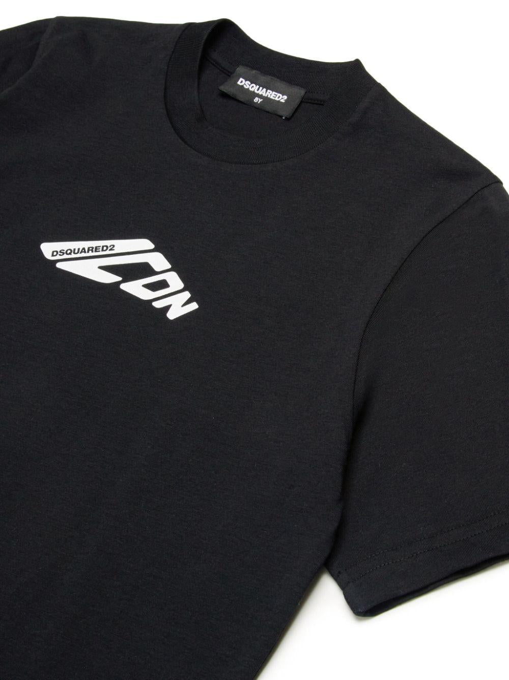 T-shirt nera logo icon