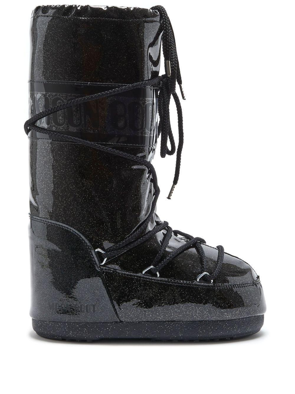 Stivale Moon Boot Icon Glitter Nero - Preludio Moda