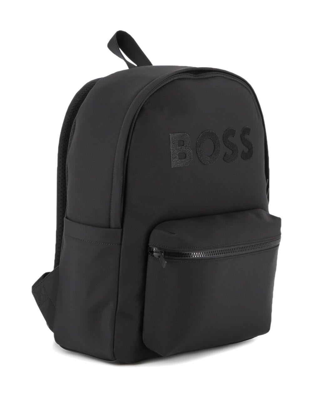 Zaino con Logo Goffrato e Tasca Frontale J52714 09B BOSS KIDSWEAR